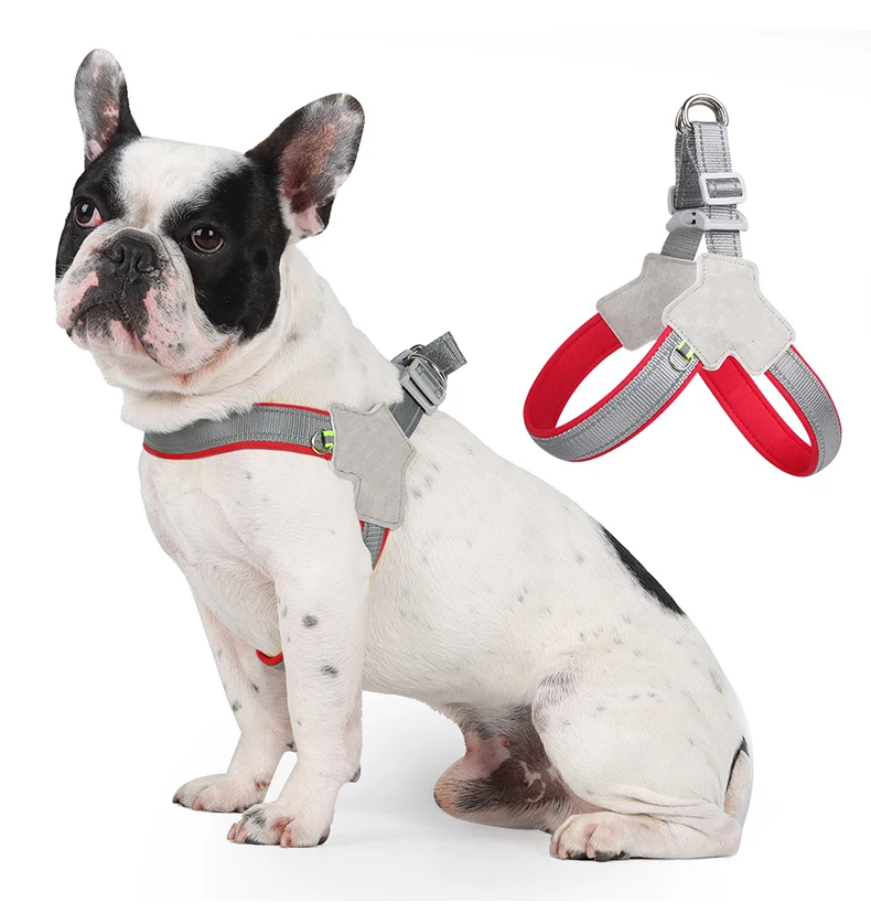 Verstellbares Hundegeschirr für kleine und mittelgroße Hunde, Katzen, reflektierende Hundeweste, Geschirre, Welpen-Brustgurt, Mops, Haustier, Chihuahua-Zubehör – Detail 12