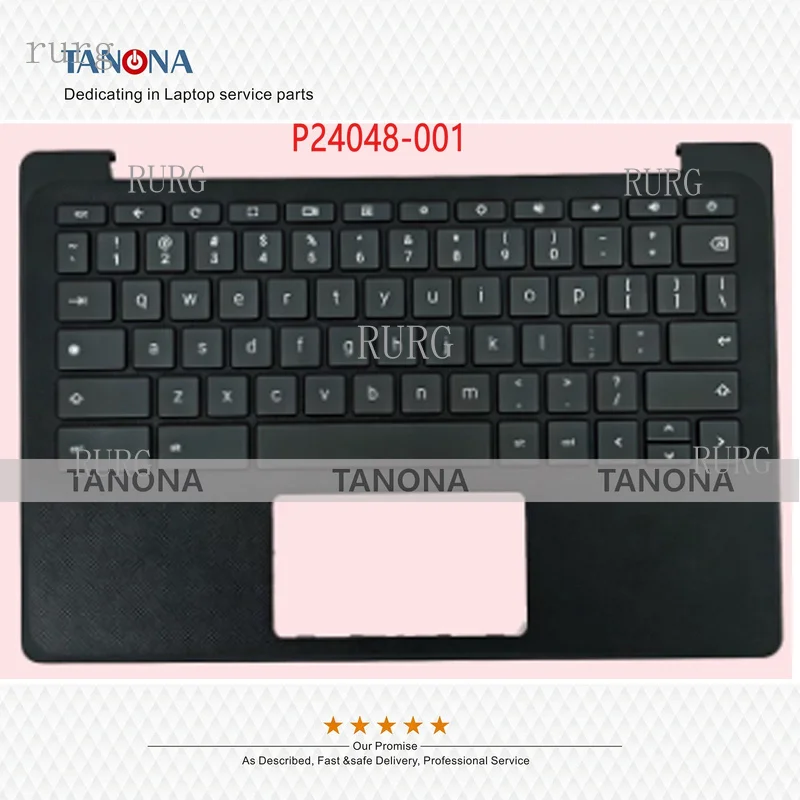 R+ Brand New P24048-001, compatible with FOR HP Chromebook Fortis G1m 11, includes the upper case (palmrest) and keyboard