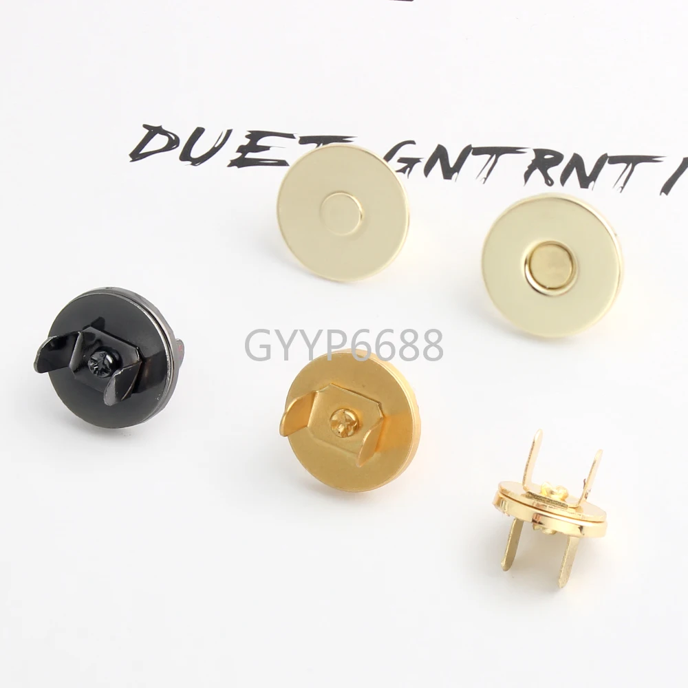 14-18-20mm Strong Thin Metal Round Magnet Button For DIY Purse Coat Handbag Bags Snap Fasteners Clasps Hidden Button Accessories