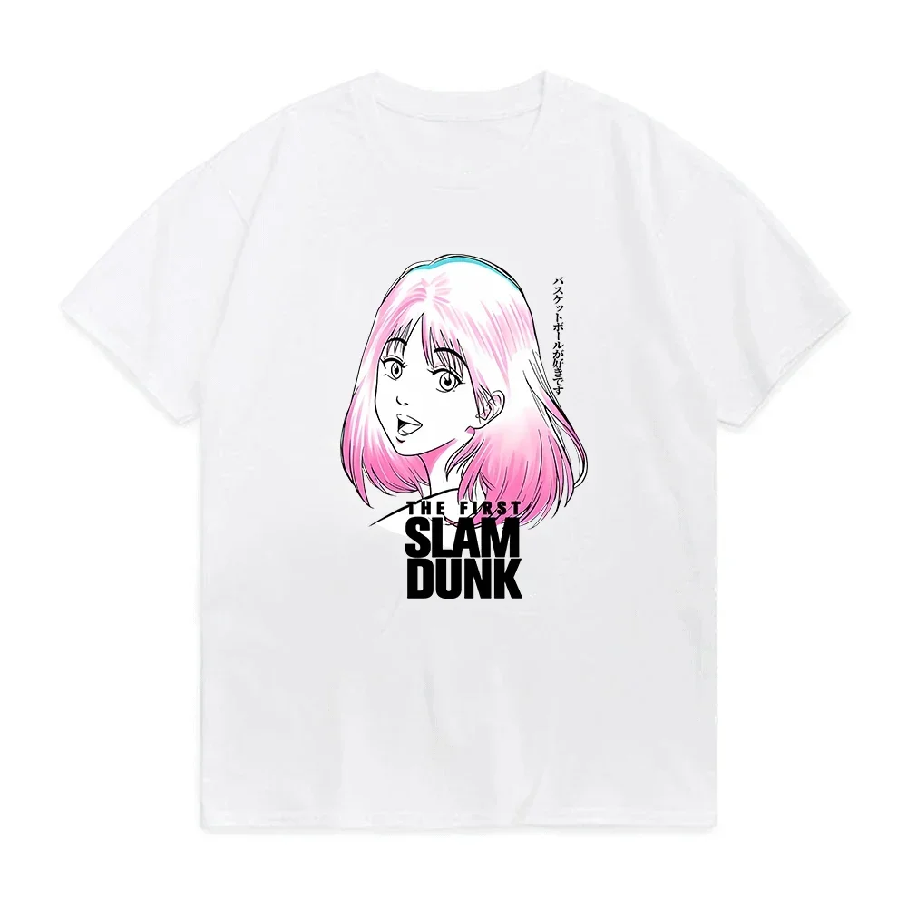 Japan Anime Manga Sakuragi Slam Dunk Haruko Akagi Basketball Vintage T Shirt Summer T-Shirt Streetwear Tee Women Casual Clothing