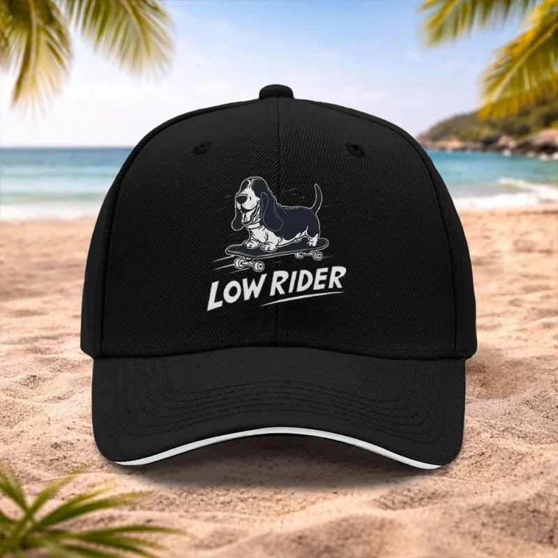 Gorra Basset Hound Low-Rider – Gorra de béisbol ligera y ajustable para hombres y mujeres, lavable a máquina, regalo unisex para amantes de las mascotas