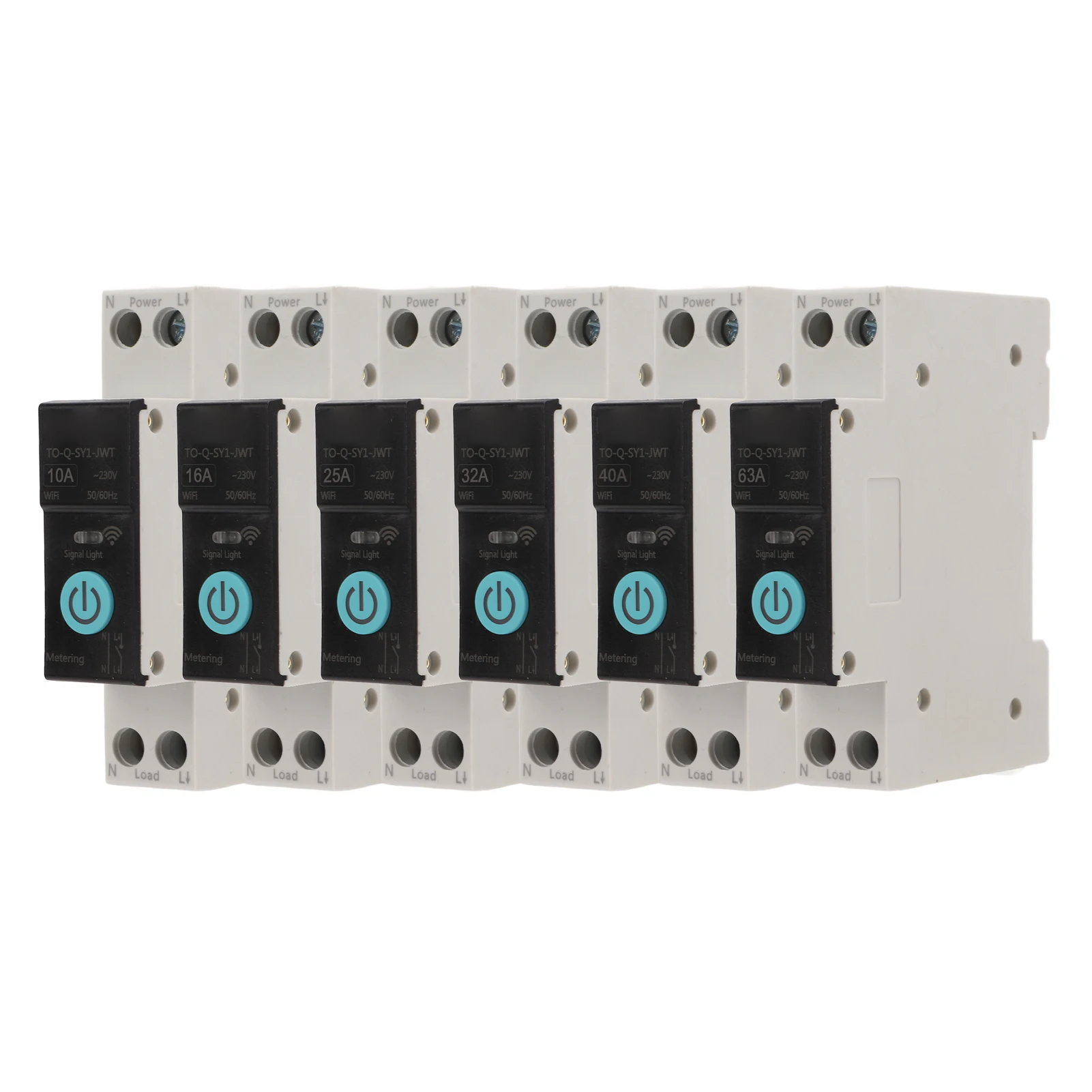 

Premium Din Rail Dual Pole Circuit Breaker Smart WIFI Switch Mobile Phone Remote Control 3 Timing Modes for Household Appliances