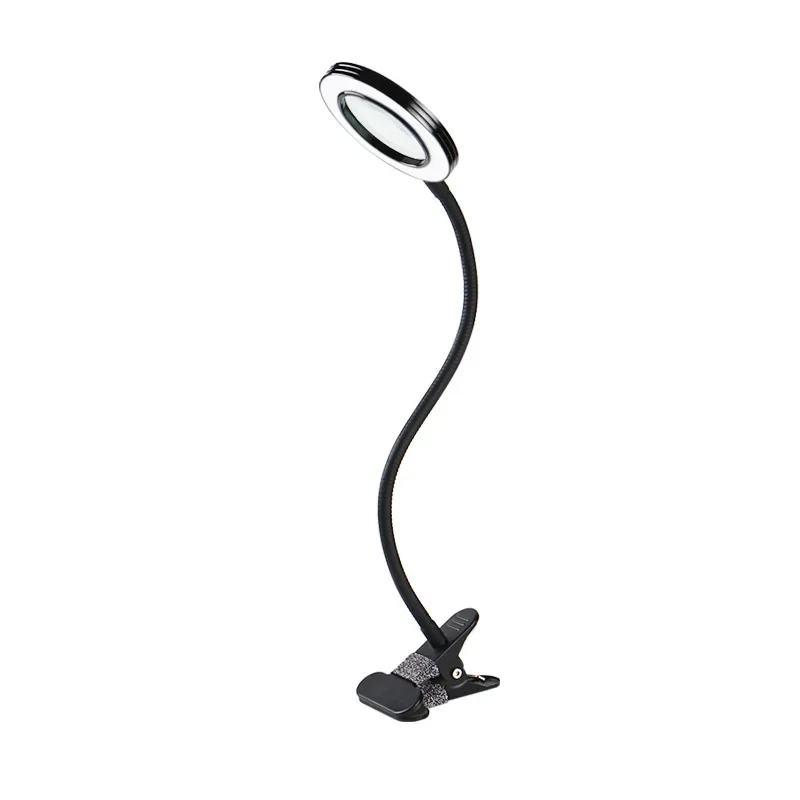 2026Shadowless Beauty Lamp Embroidery Eyelash Art Nail Art Eye Protection Reading Desk Lamp Magnifying Glass Repair Clip Lamp