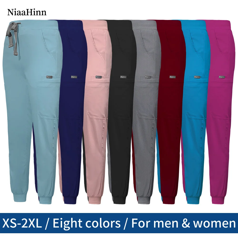 

Scrub Jogger Pant Women Medical Nurse Work Bottoms Wholesale Slim Fit Stretch Health Service Nursing Trousers Clinic Doctor Pant