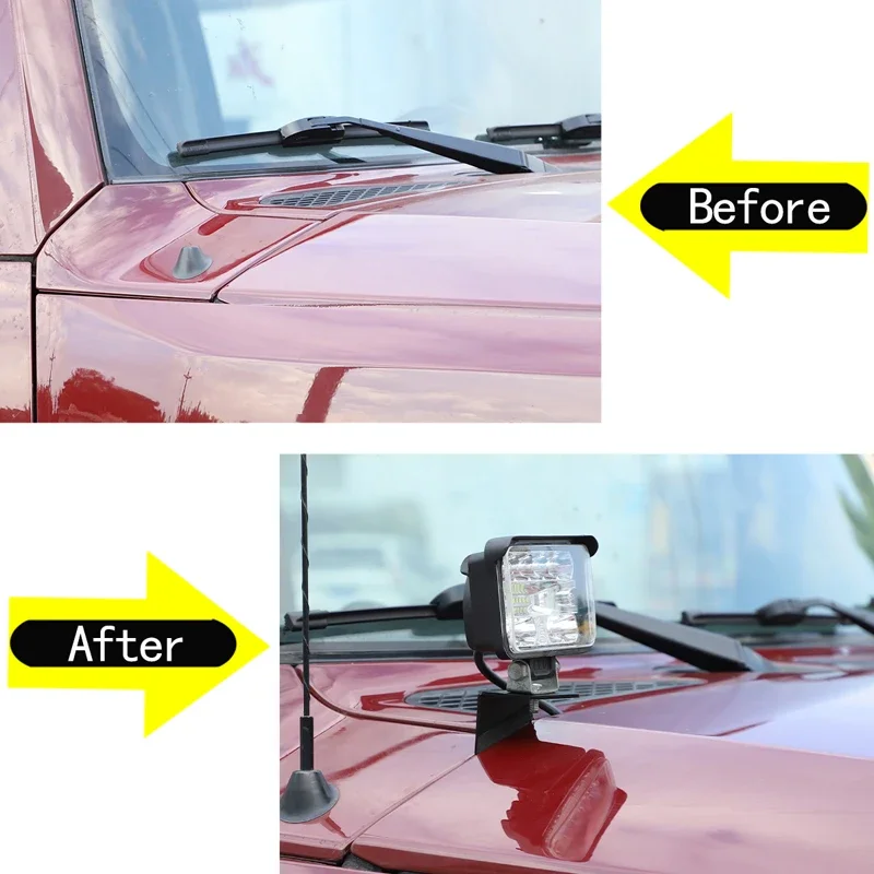 For 2007-2021 Toyota FJ Cruiser Car Engine Cover Lamp Holder Bracket Engine Cover Spotlight Bracket Car Modification Accessories 3