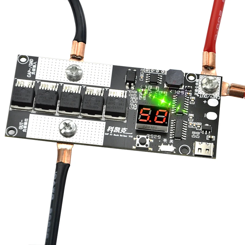 Imagem -06 - Pequeno Handheld Portátil Spot Welder Kit Faça Você Mesmo 5v Farad Capacitores Pcb Control Board 18650 Bateria Máquina de Solda a Ponto k6