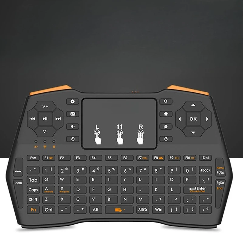 Keyboard PLUS mini wireless, three-color backlight 2.4G multimedia, remote control mini