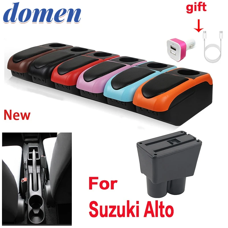 

For Suzuki Alto armrest box For Suzuki Alto car armrest box Internal modification USB cup holder Car Accessories