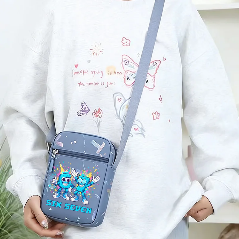 

Сумка через плечо Steal A Brainrot для мальчиков и девочек 67, квадратные сумки через плечо с графическим рисунком Six Seven, модные сумки для хранения, подарок на день рождения