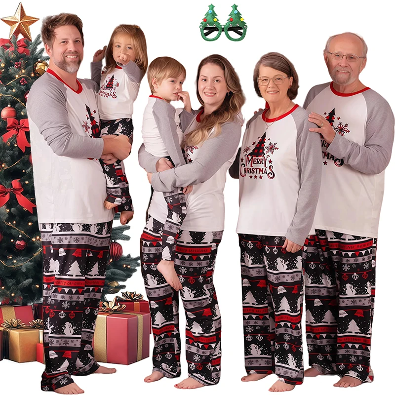 

Mother Kids Match Christmas Pajama Family Matching Outfits Boys Women's Sibling Look Couples Pajamas Xmas Children's Sleepwear