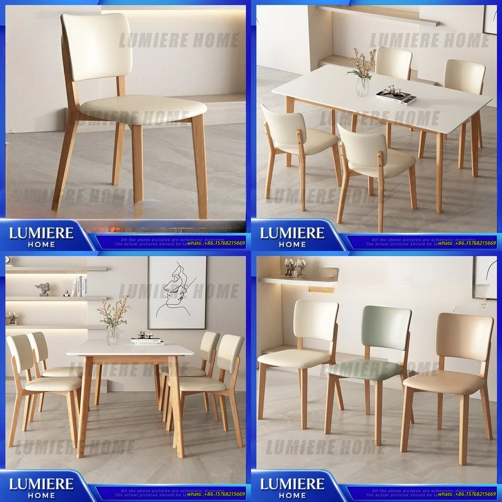 

Современный минималистичный обеденный стул из цельного дерева, роскошный стул со спинкой для дома, кафе, ресторана, модное сиденье для кофейни в скандинавском стиле