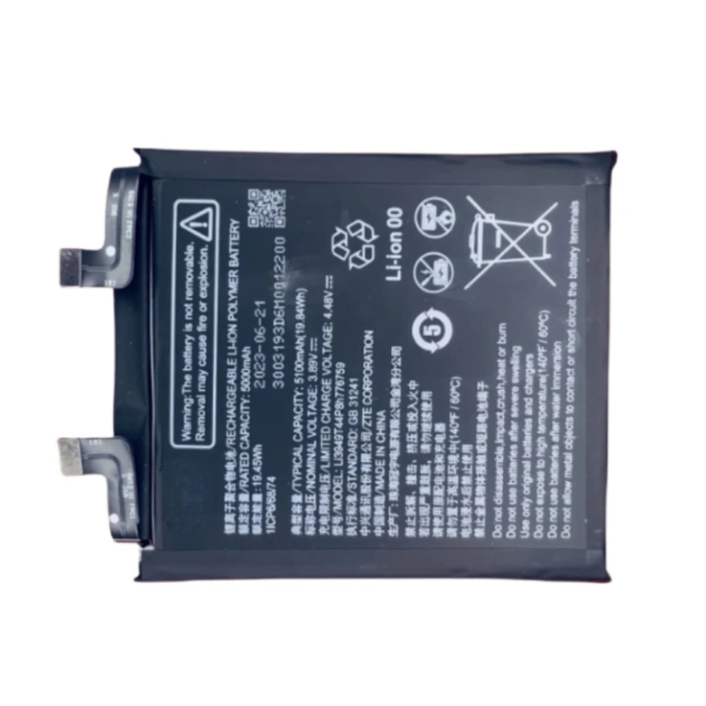 For ZTE Nubia Z50S Pro NX713J Mobile Phone 1ICP6 68 74 New Li3949T44P8h776759 5000mAh Battery