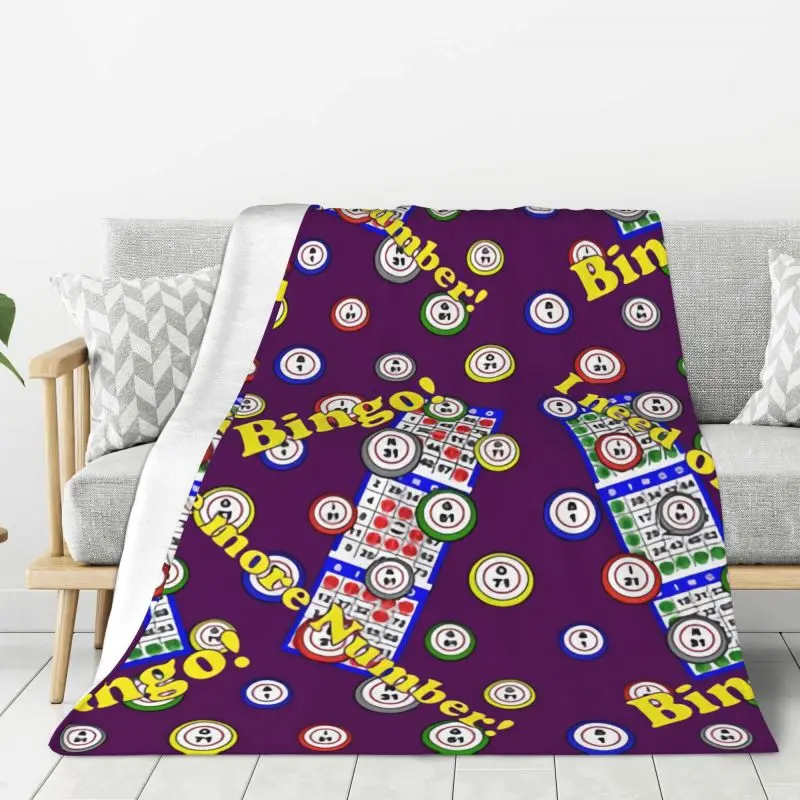 Cobertor de flanela para jogadores de bingo, velo macio, quente, personalizado, melhor jogo, sofá, casa, cama, colcha, primavera, outono