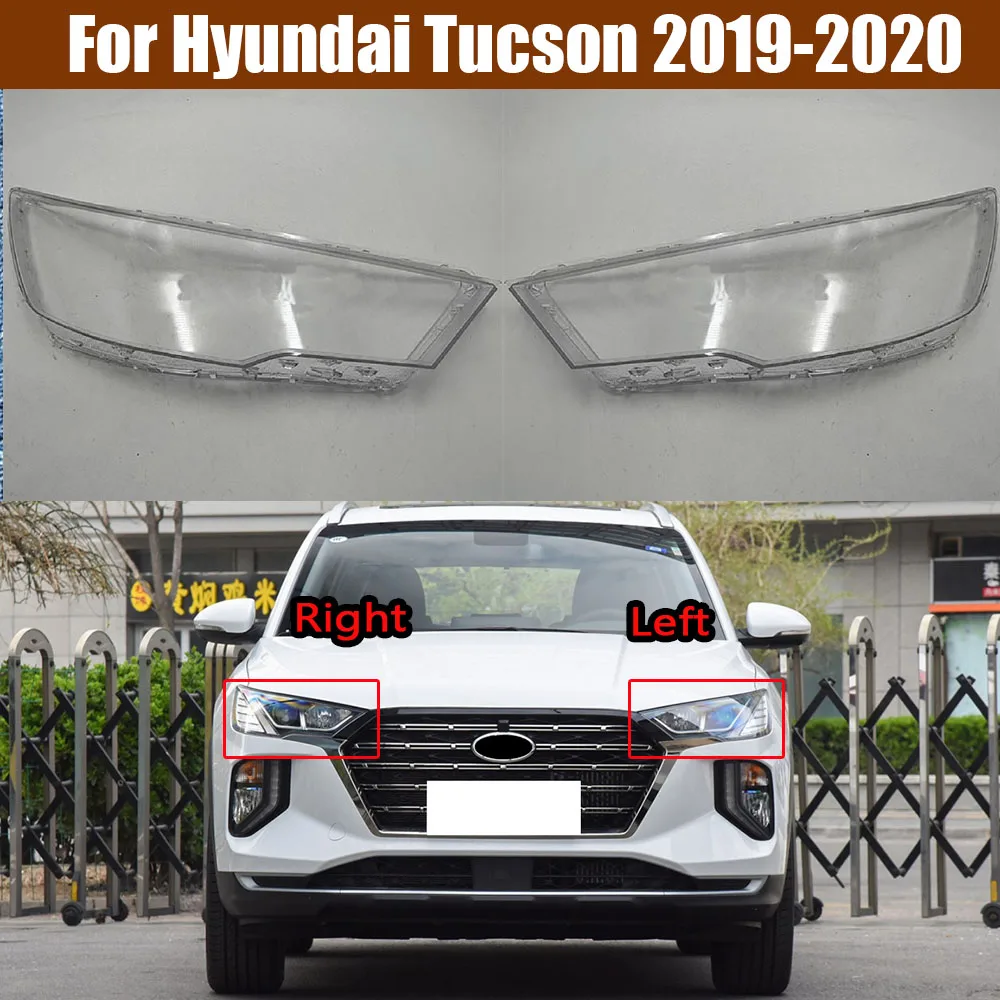 For Hyundai Tucson 2019 2020 Headlights Shell Transparent Lampshdade Headlamp Cover Lamp Shade Plexiglass Replace Original Lens