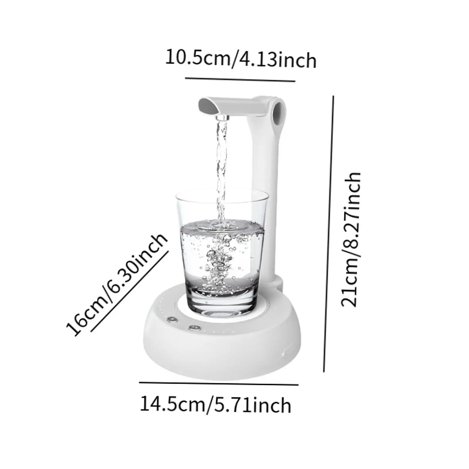 Countertop Water Dispenser Pump Electric USB Charging Tabletop Bottle Drinking Machine with Adjustable Settings for School