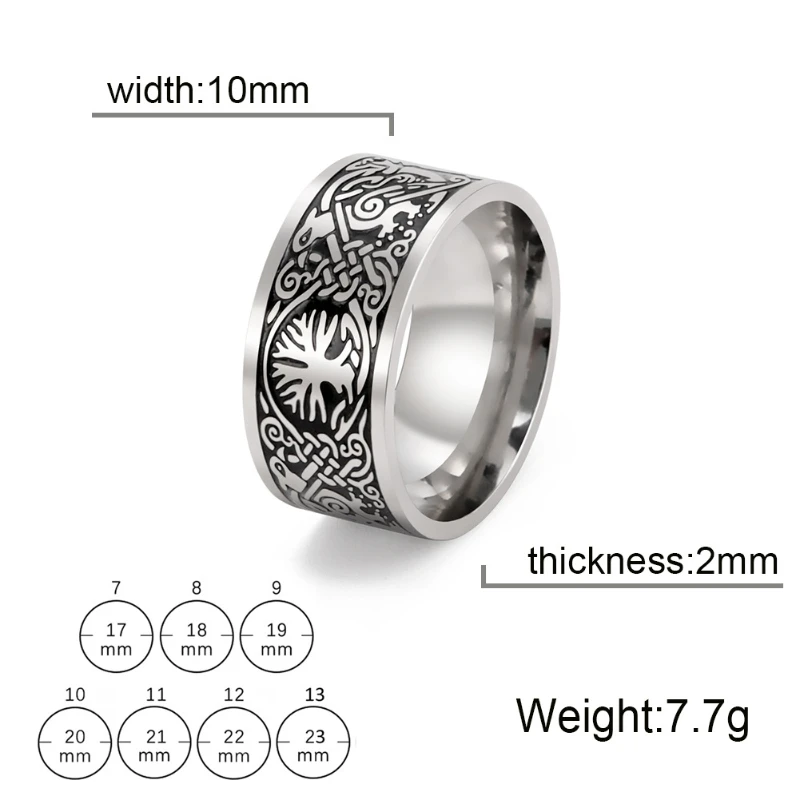 Europe and America Amazon cross-border new Europe and America retro ring world tree fashion trend ring