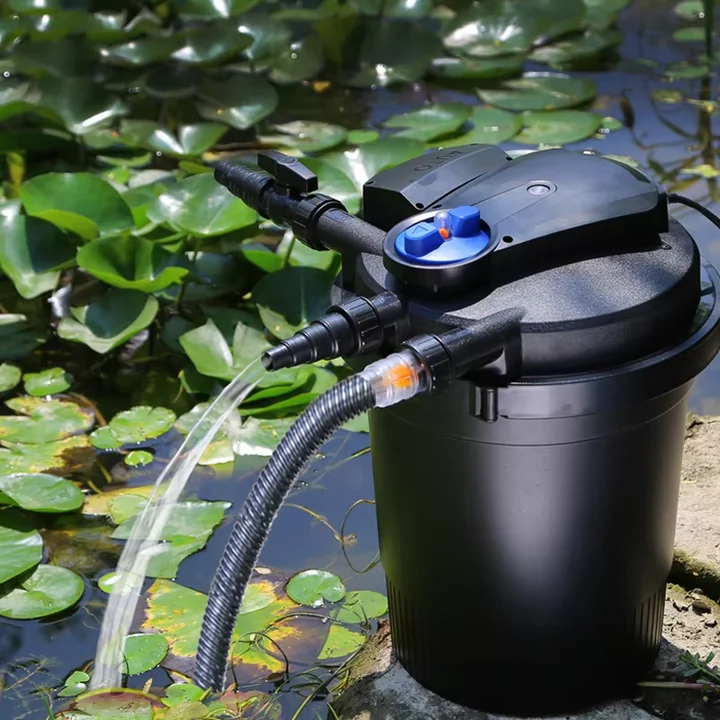 4000L/H Pond Filter with 9w UV Light Water Treatment Aquarium Filter Fish Tank Water Koi Pond Filter CPF-1500 view 3