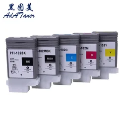 PFI-102 PFI102 PFI 102 MBK Compatible InkJet Pigment Ink Cartridge For Canon IPF 700 500 600 510 610 710 IPF700 IPF500 Printer