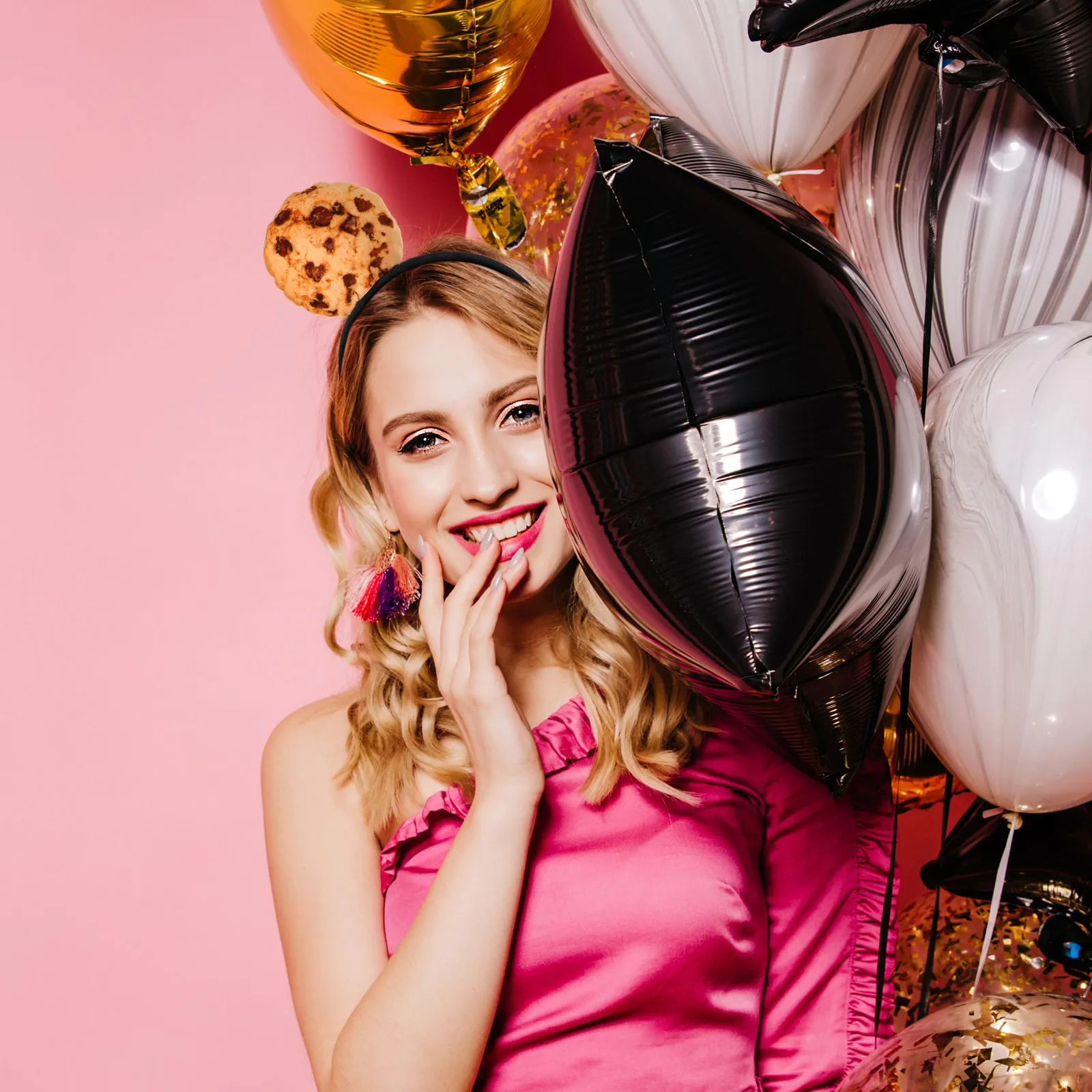 

Мягкая реалистичная повязка для волос в виде мультяшного печенья, милый аксессуар для вечеринок, очаровательная повязка на голову