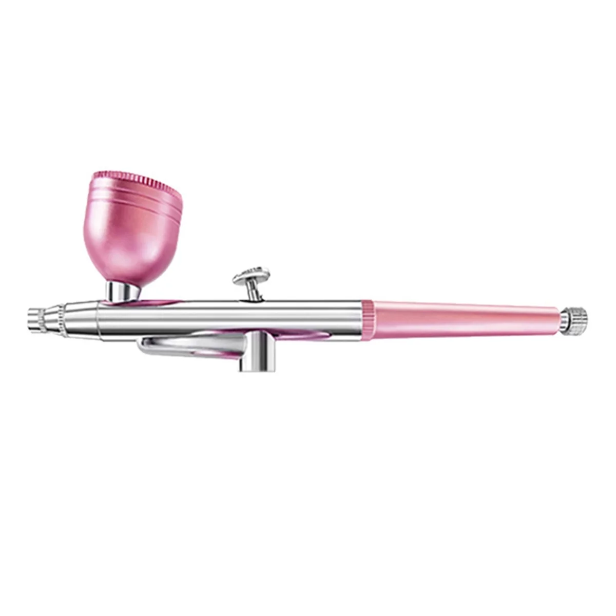 Portable Single Action Airbrush 0.3mm Nozzles Spray Airbrush Pen for Model Cake Nail Car Painting Beauty Inkjet-Pink