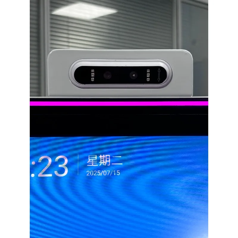 Desktop Self Check-in Kiosk with NFC Touch Screen QR Scanner Printer SDK Facial Recognition Toughened Glass Panel