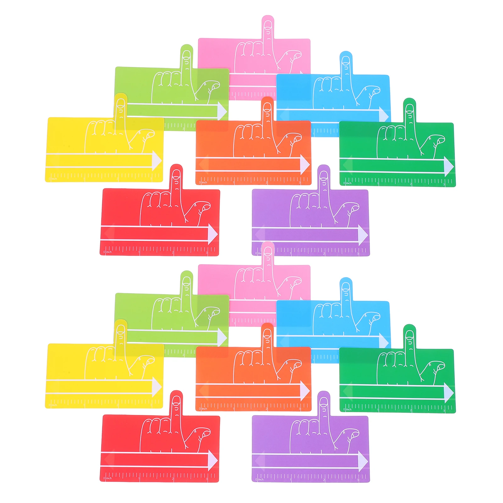 

16pcs Handwriting Tool Bookmark Kids Reading Guide Finger Spacer Writing Tool Plastic Book Mark for Dyslexia Supplies