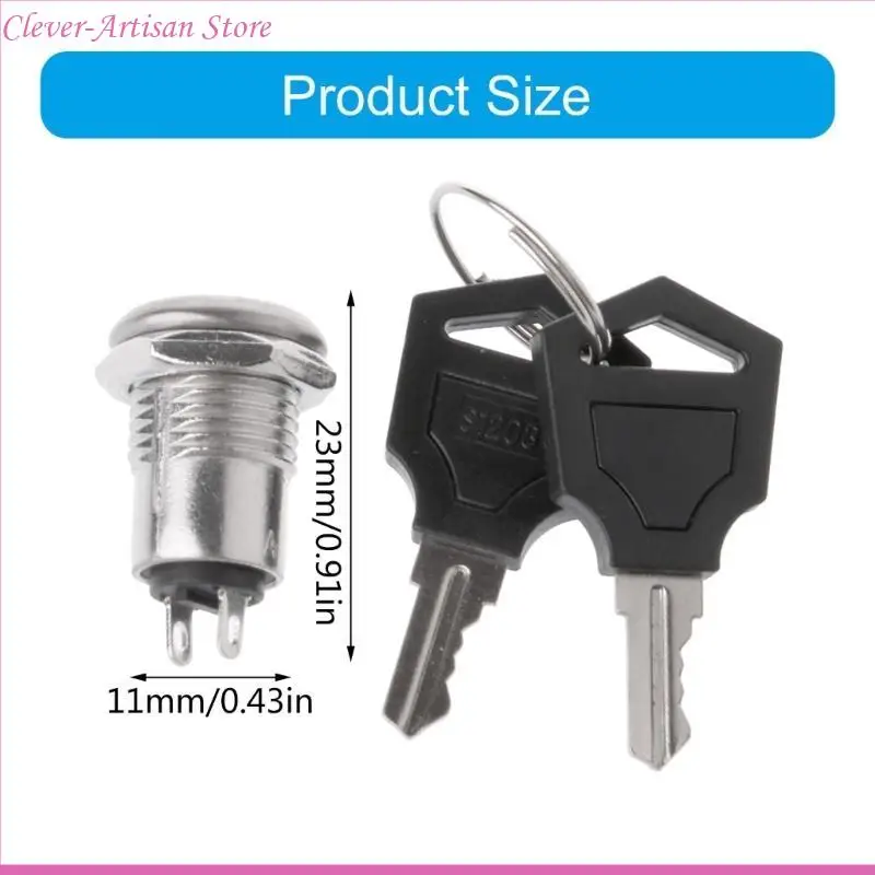 مفاتيح مفاتيح e06b spst electric keylock مع 2 مفتاح 2 مفاتيح الدوران العالمي