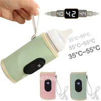 USB Baby Milk Bottle PU Thermal Bag Travel Stroller Insulated Baby Nursing Bottle Heater Newborn Infant Portable Feeding Warmers