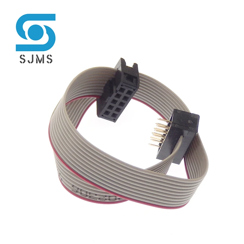 1PCS FC-FD DC4 IDC 2.54MM Pitch Male To Female Connector 6/8/10/12/14/16/20/24/26/30/34/40 PIN Flat Ribbon DOWNLOAD Data Cable