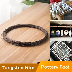 1/2/3mm Pottery Tools High Temperature Resistant Tungsten Wire Hanging Firing Ceramic Jewelry Small Objects Kiln Firing 1m