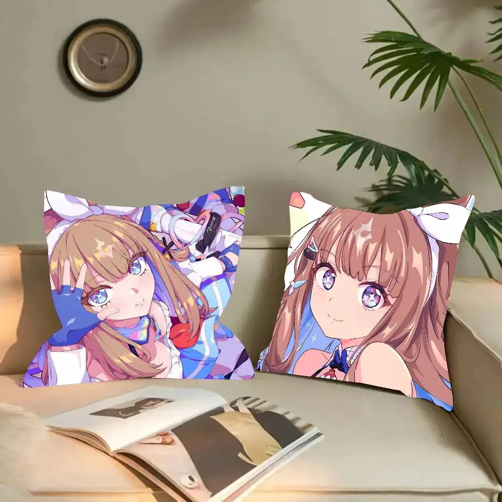 Almond Eye Anime Uma Musume Pillow Case Fashion Square Pillowcase Bedroom Sofa Room Ins Decoration Leisure
