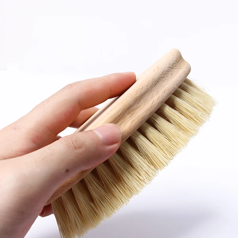 Vegetable Fruit Brush Multifunctional Dishes Brush Sisal Beech Wood Cleaning Brush Portable Vegetable Brush Kitchen Accessories