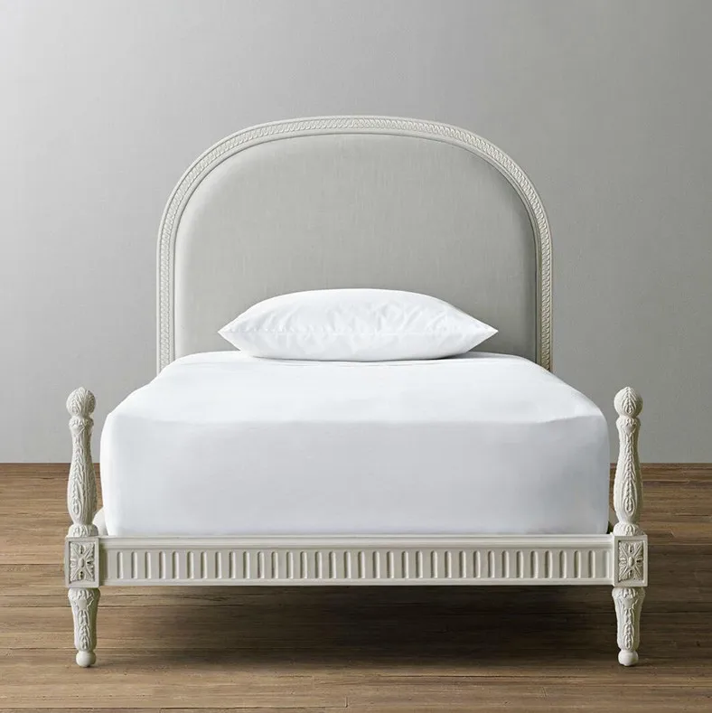 Children's bed Girl princess bed single bed American light luxury log European 1.2 meters small apartment
