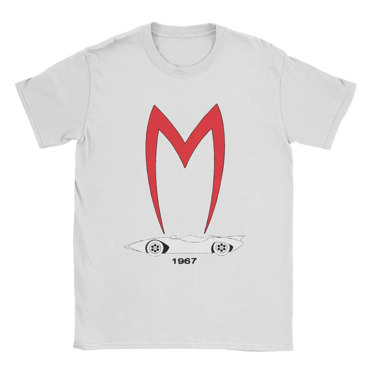 Mach 5 1967 Speed Racer magliette per uomo puro cotone novità T-shirt O collo Anime Manga Tees vestiti a maniche corte Plus Size