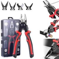 5 In 1 Wire Stripper Tools Set Combination Interchangeable Pliers Kit Wire Stripper Wire Crimper Linesman Pliers Cable Cutter