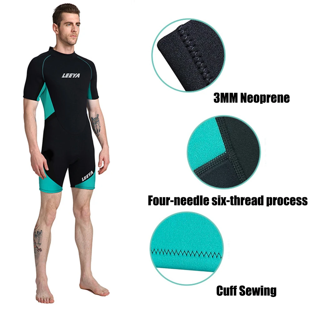 2023 nuovo 3MM Neoprene manica corta costume da bagno uomo protezione solare Snorkeling muta da Surf sport acquatici caldi muta da nuoto XL-6XL