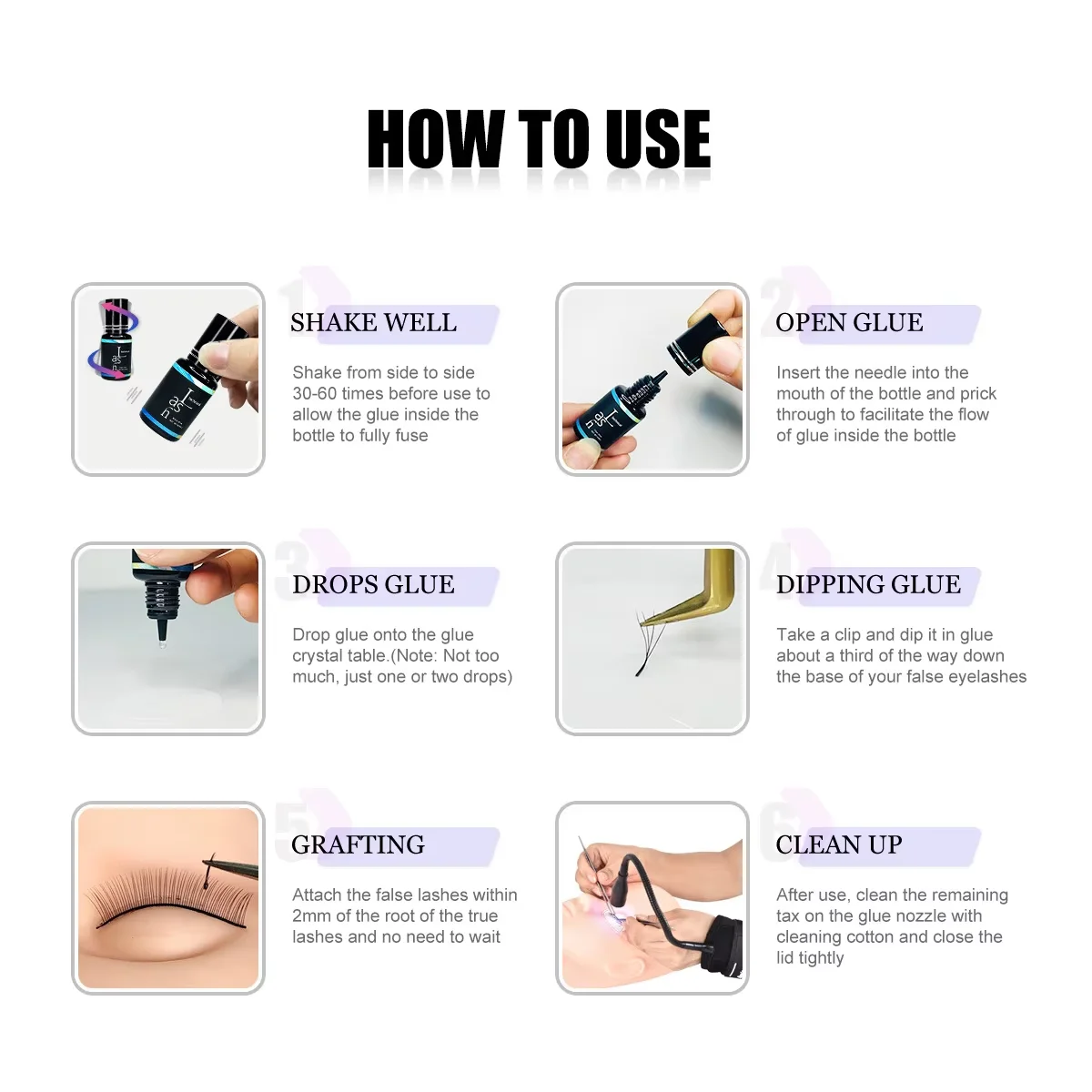 ใหม่ 5ml UV LED โคมไฟ Quick Drying Eyelash กาว Illuminator 1S Fast Curing กาวขนตา Professional Eyelash กาวแต่งหน้าเครื่องมือ