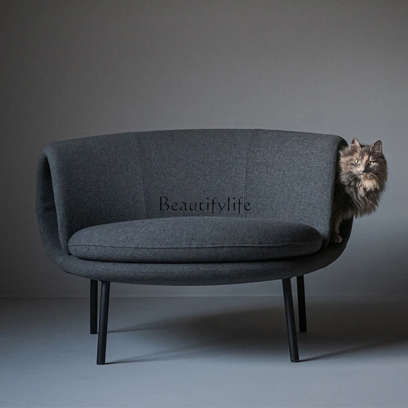 

01Creative designer chair home fabric leisure single sofa simple Nordic style sofa