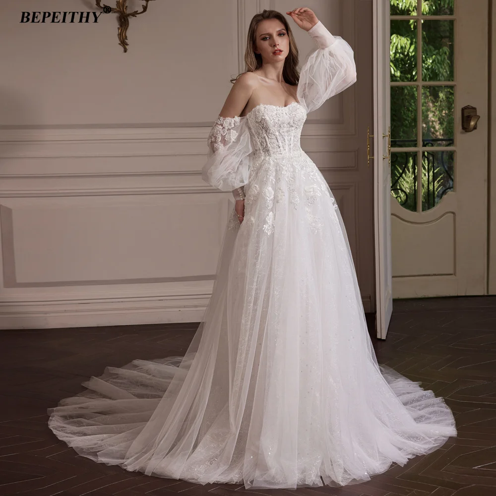 dresses a line style Eva Fashion 5293 Long Bridal Gown Lace Wedding Dress Maggy London A-Line Cotton Race Day Size:F(ONE SIZE) Terani 251P4375 ivory