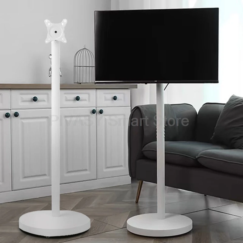 24-32 インチローリングモバイル TV カート用ホイールフラットスクリーン 360 °   調整可能、回転可能、スイベルマウント付きポータブルフロアテレビホルダー