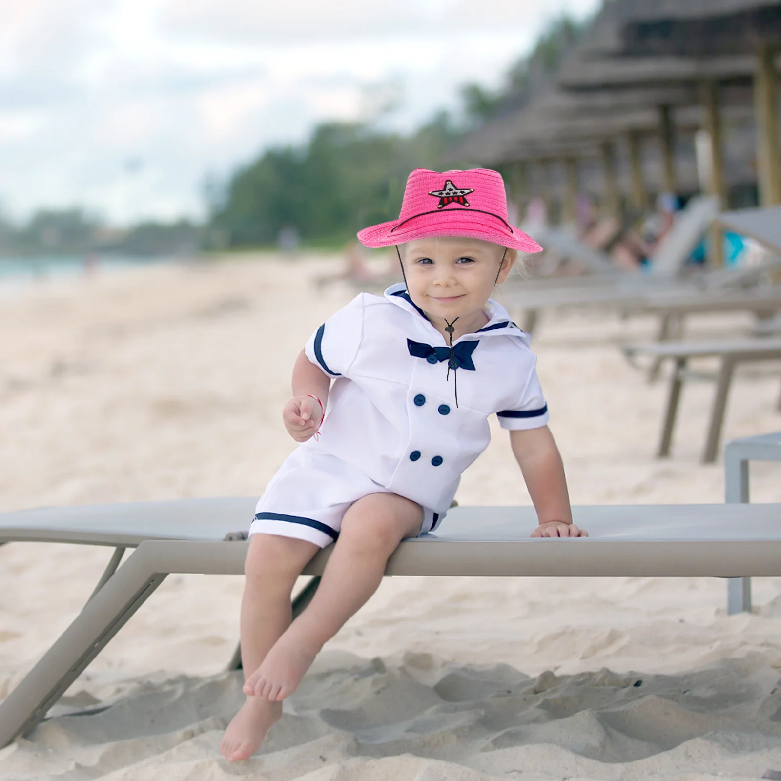 

Детская соломенная ковбойская шляпа в западном стиле, защита от солнца для мальчиков и девочек, легкий звездный дизайн, аксессуар для праздничного костюма на открытом воздухе