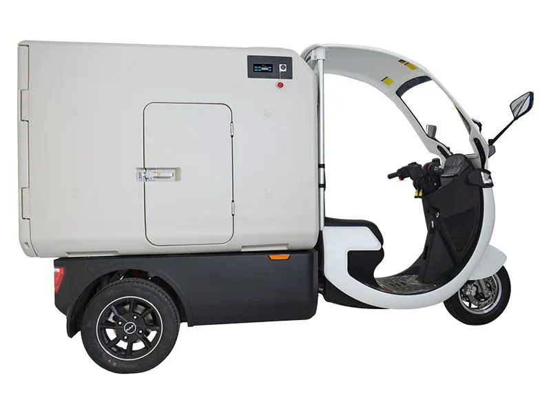 Electric Tricycle Refrigerated Van DC Inverter Integrated Refrigerator Three Wheel Cold Chain Delivery Vehicle