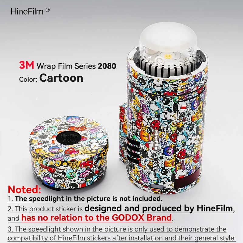 Hinefilm Skin for Godox AD300PRO II Flash Sticker Premium Decal Skin AD300ProII Speedlite Protector Sticker AD300 Pro II