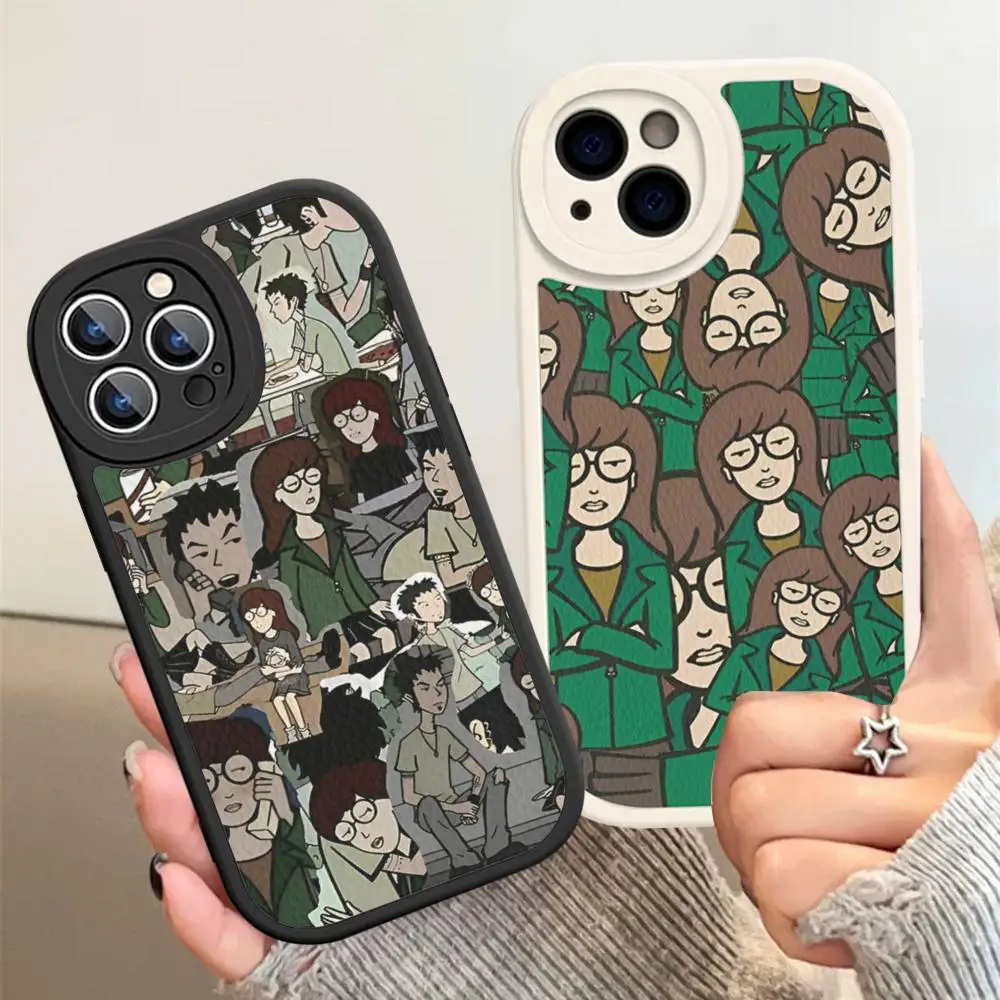 Cartoon D-Daria Phone Case Hard Leather For iPhone 14 13 12 Mini 11 14 Pro Max Xs X Xr 7 8 Plus Fundas