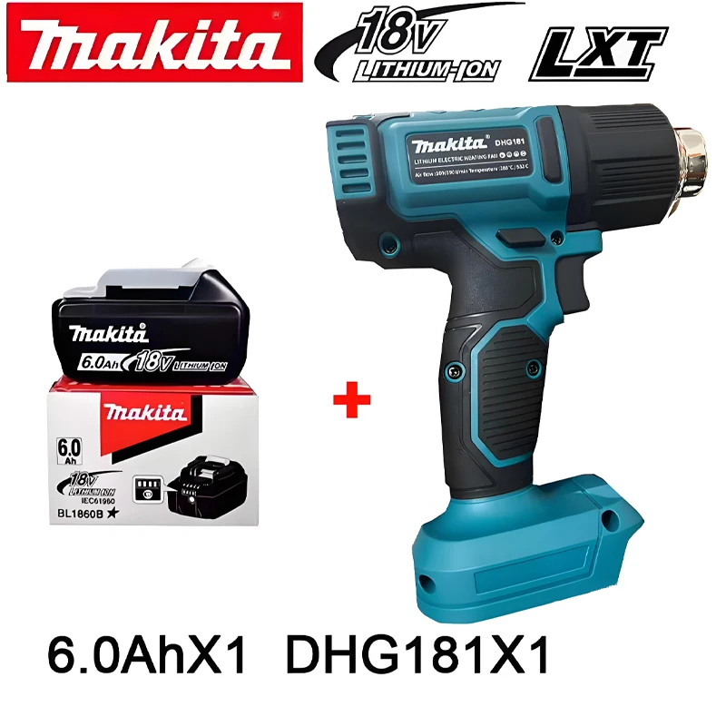 

Makita DHG181Z 18V Cordless Heat Gun LXT Lithium Power Tools 150-550ºC Shrink Film Baking Gun Clear Sticker
