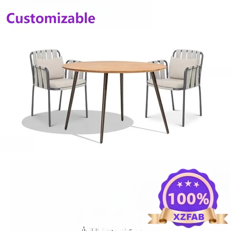 Factory Direct 2026 Executive Combination Courtyard Terrace Garden Rattan Chair Sun Protection Waterproof Open-air Bar Restauran