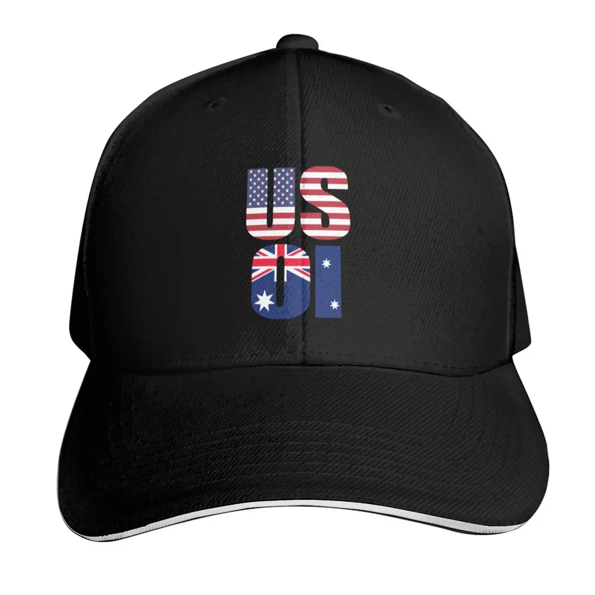 US OI Funny America vs Australia Baseball Cap Breathable Mesh Back Adjustable Buckle Closure Moisture Wicking Quick Dry