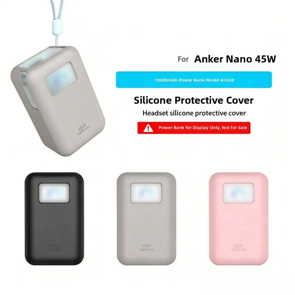 Shockproof- Silicone Protective Case For Anker Nano- 45W Power-Bank DustProof Soft Skin Storage Sleeve Portable Charger Cover