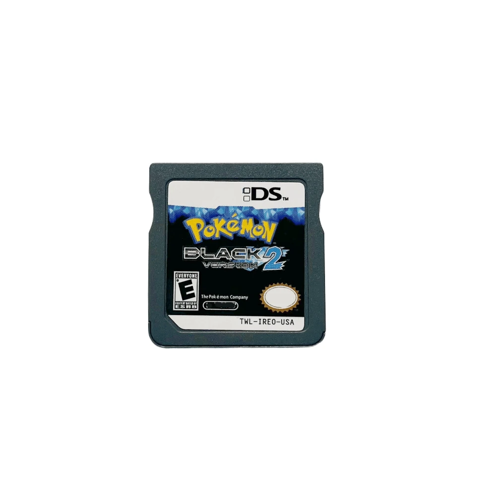 Hochwertige NDS-Pokemon-Serie-Spielkarte, Schwarz, 2 Weiß, 2 USA-Version (R4-Karte) – kompatibel mit NDSL/2DS/3DS, Geschenk für Kinder