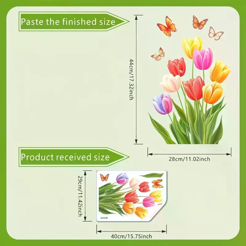 3D Butterfly Flowers Fridge Stickers Set Self-Adhesive Removable Decals for Living Room Bedroom Appliances